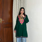 Jasmine Kashmiri Short woollen Pheran - Green