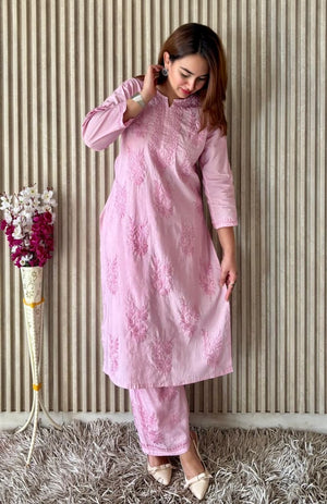 Esha Mul Chanderi kurta set