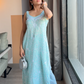 Khushi backless chikankari Kurti- Blue