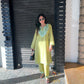 Saira Kashmiri cotton Aari Kurta Set- Green
