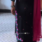 Yasmin modal chikankari kurta set- Black