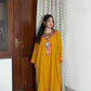 Sara Aari Woollen Pheran- Mustard