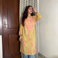 Siya Chikankari Cotton kurti- Beige