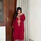Sara Aari Woollen Pheran- Maroon