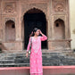 Saima Rayon Chikankari Kurta set- Pink