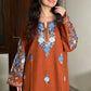Tarini Kashmiri Woollen kurta set- Rust