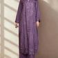Aisha rayon Chikankari kurta palazzo set- purple