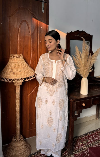 Isha Mul cotton kurta pants set