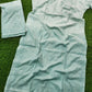 Jia Mulmul Cotton ombre Chikankari Kurta set- Teal