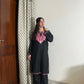 Saira Kashmiri cotton Aari Kurta Set- Black