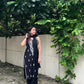 Kavya rayon sleeveless Kurta Set- Black