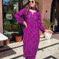 Kaira Mukaish Rayon kurta set with dupatta- Purple