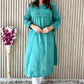 Disha mulmul cotton long kurta- Blue