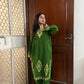 Kashmiri Woollen kurta set- Green