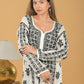 Viscose Georgette Chikankari Long Kurta - White