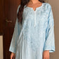 Yamini Premium Rayon Tone Kurta Set- Blue