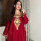 Sara Aari Woollen Pheran- Maroon