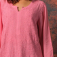 Uzma Viscose Georgette Short kurta- pink