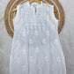 Gia mulmul cotton short sleeveless kurta - white