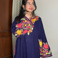 Firoza Kashmiri Aari Woollen Pheran- Blue