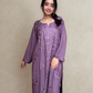 Aisha rayon Chikankari kurta- purple