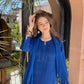 Kaira Mukaish Rayon kurta set with dupatta- Blue