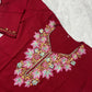 Ziya Kashmiri Short woollen kurti- Maroon