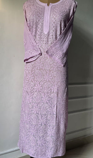 Rupali viscose georgette kurta- purple