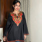 Sejal Kashmiri Short Cotton kurti- Black