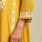 Saba Chanderi Chikankari Kurta Palazzo - Yellow