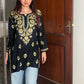 Fiza Short Rayon kurti- Black