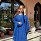 Kaira Mukaish Rayon kurta set with dupatta- Blue