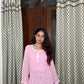 Uzma Viscose Georgette Short kurta- pink