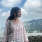 Zoya Aari Georgette Kurta- Baby pink