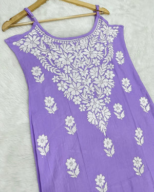 Esha sleeveless rayon long kurta