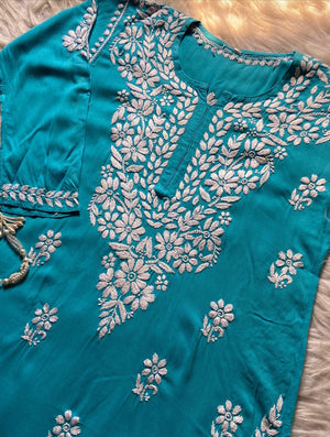 Laiba Rayon Chikankari kurta