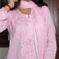 Saira Cotton Farshi suit set in Blossom Pink