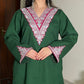Tilla Kashmiri Woollen kurta set- Green