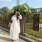 Gunjan georgette Chikankari Anarkali Kurta- White