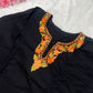 Ziya Kashmiri Short woollen kurti- Black