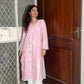Sayali Angrakha Silk kurta- Pink