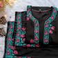 Yasmin modal chikankari kurta set- Black