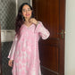 Sayali Angrakha Silk kurta- Pink