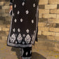 Gia Rayon Chikankari Kurta set- Black