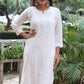 Ruhani Chanderi Kurta - white