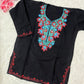 Ziya Kashmiri Short woollen kurti- Black