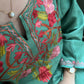 Trisha Kashmiri Short Cotton kurti- Green