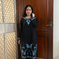 Kashmiri Woollen kurta set- Black