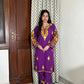 Tarini Kashmiri Woollen kurta set- Purple