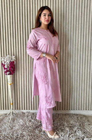 Esha Mul Chanderi kurta set